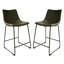 Winding Upholstered Counter Stool with Metal Frame-30896582