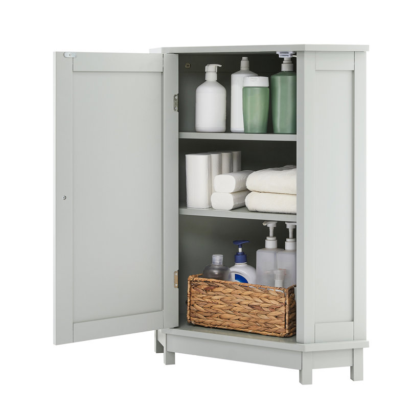 Élégante armoire de salle de bain grise