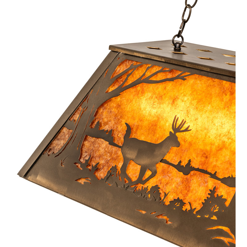 Luminaire suspendu 33 po Long Deer At Lake Oblong