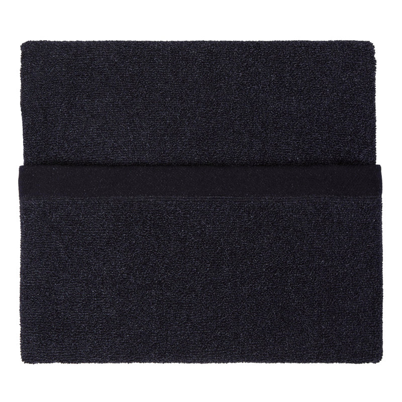 Aichatou Plush Bath Sheet, Navy