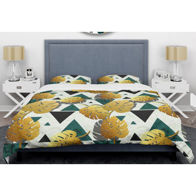 Flower Coastal Polyester Twill Floral Duvet Cover