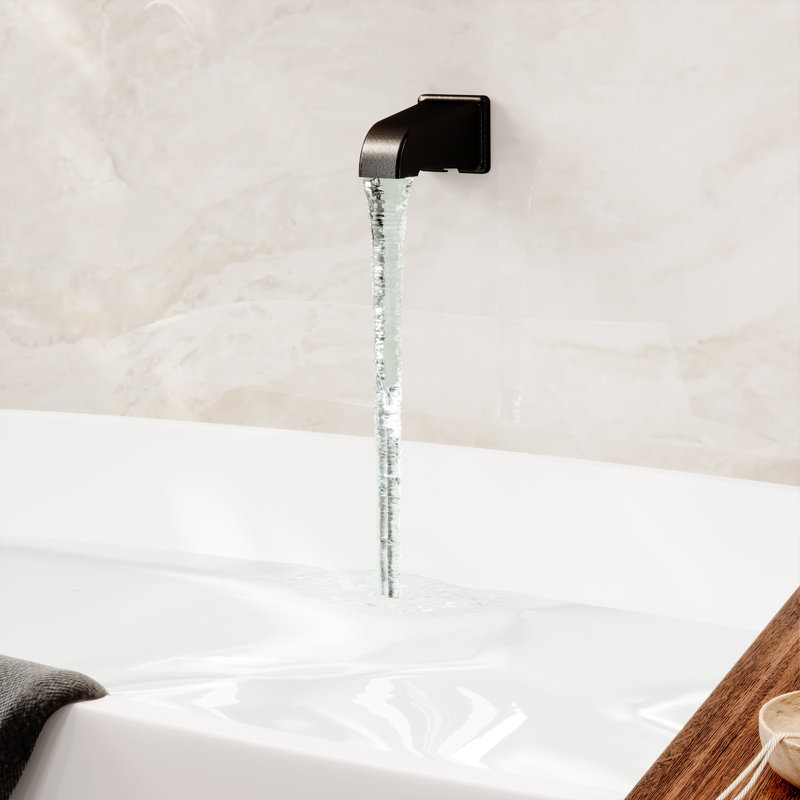 Robinet de baignoire et de douche carré à poignée simple à poignée simple 6 pouces avec valve brute Probe