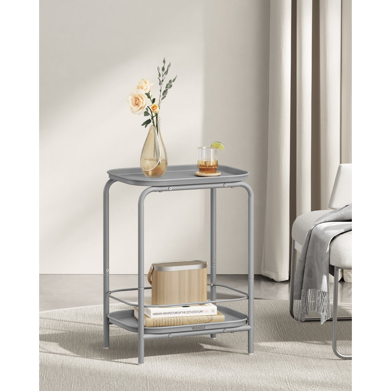 Rondey Tray Top End Table, Grey