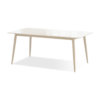 Modern White Rectangular Sintered Stone tabletop Dining Table