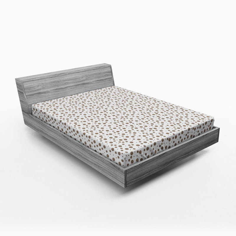 Microfiber Polka Dots Fitted Sheet, Twin Fitted Sheet