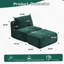 Canapé moderne en mousse à mémoire de forme avec repose-pieds mobile, tissu en velours côtelé, sans assemblage requis, vert