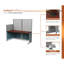 Poste de travail 4 personnes Regency Instant Office 63H x 129W-133697449