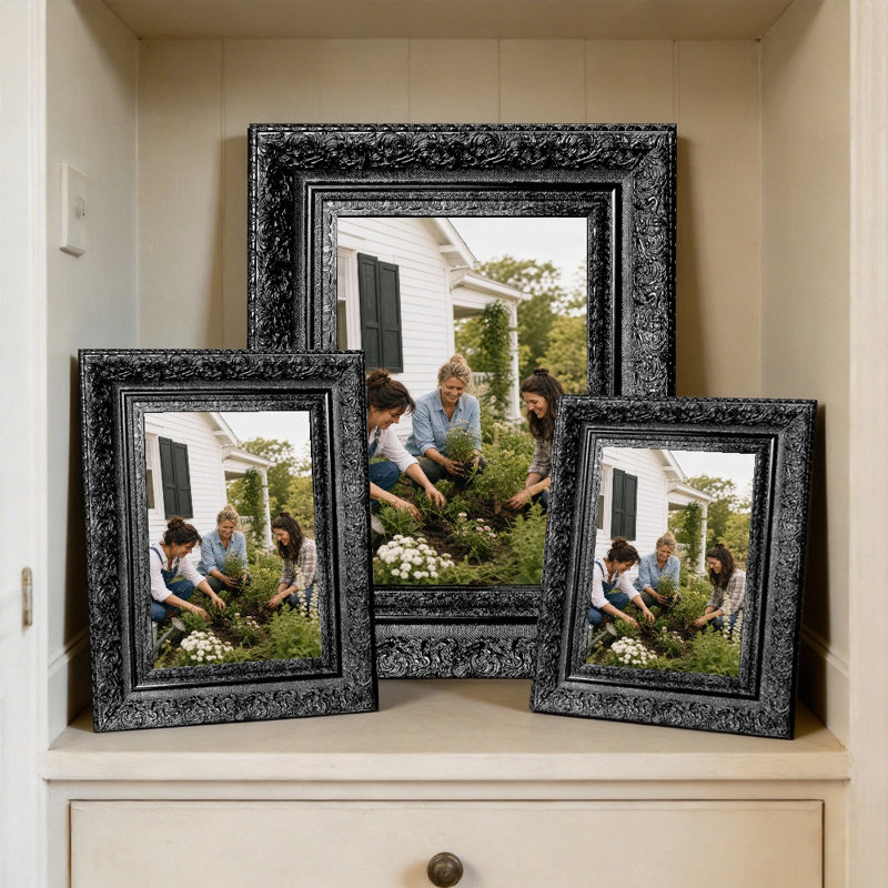 Cadre photo noir classique 3 pièces pour photos 11 po x 14 po, Black, 3, L 11 po x H 14 po