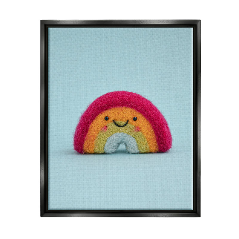 «Happy Happy Rainbow Blue» par Sally Swatland - photographie, H 31 po x l 25 po x P 1,7 po, Cadre flottant noir de jais