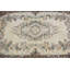 Tapis turc antique avec un motif ethnique beige pour le salon, la salle à manger ou la chambre à coucher bohémienne