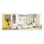 Grand lit escamotable mural avec placard et tiroirs, grand lit, blanc