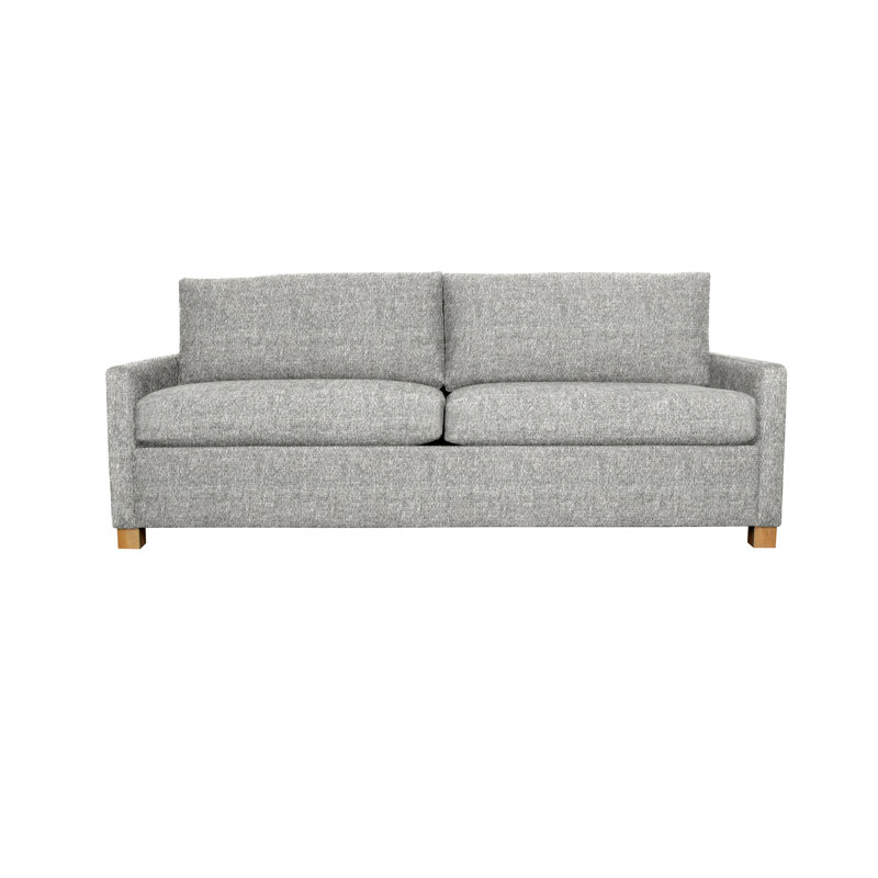 Louisa 87'' Square Arm Sofa Bed, Connelly Dove Performance Tweed