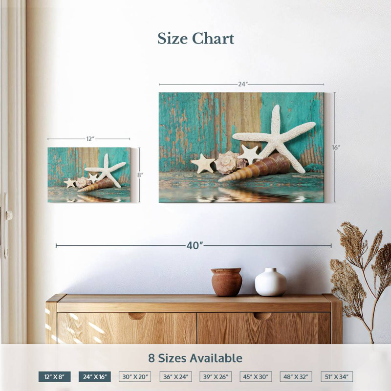Aletra Seashell Treasures, H 16 po x l 24 po
