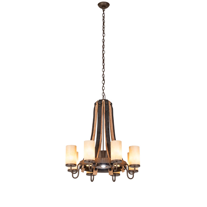 Barrel Stave Madera 9 - Light Chandelier
