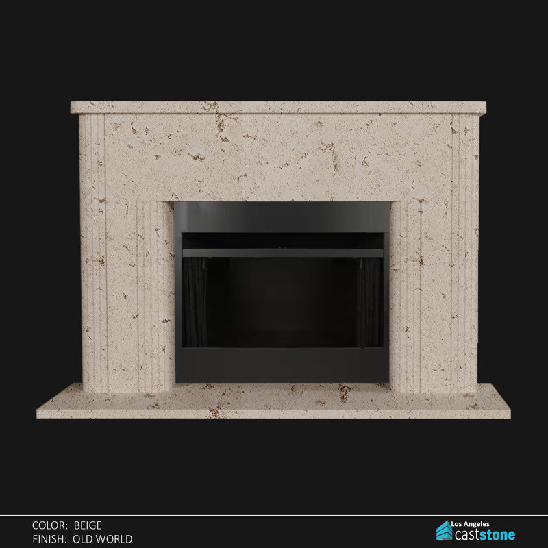 Vereya Fireplace Surround, Beige Old World
