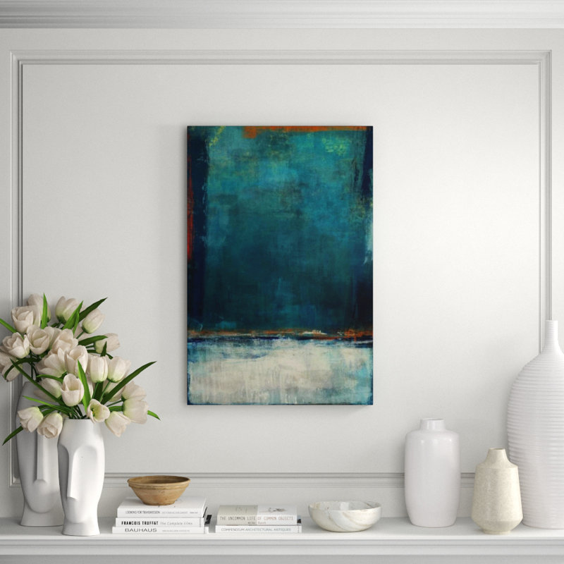 Azure View Painting by Mari Urasawa, 60" H x 40" W, Glass Coat