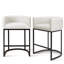 Tabouret de comptoir rembourré avec structure en métal-330342604