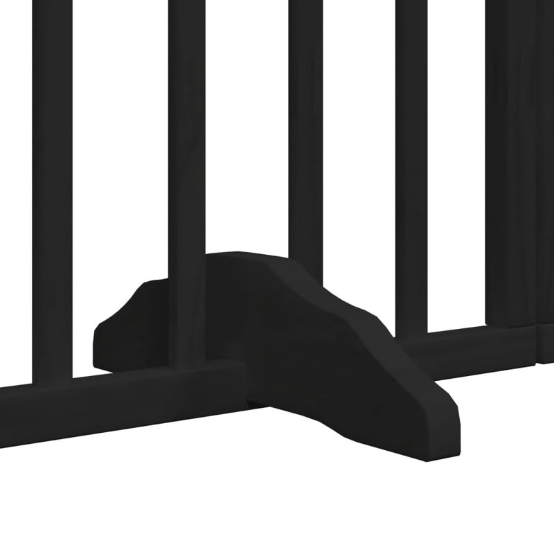 Rilea Solid Wood Dog House Door, 60cm H x 480cm W x 2cm D, Black