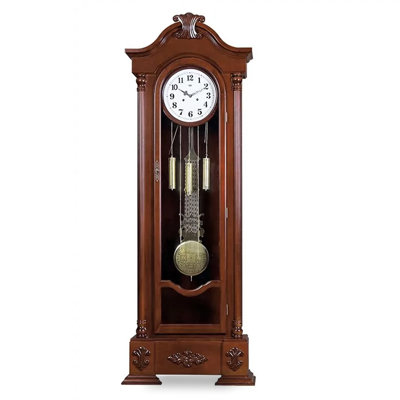Luxurious European-style solid wood mechanical floor-standing large clock