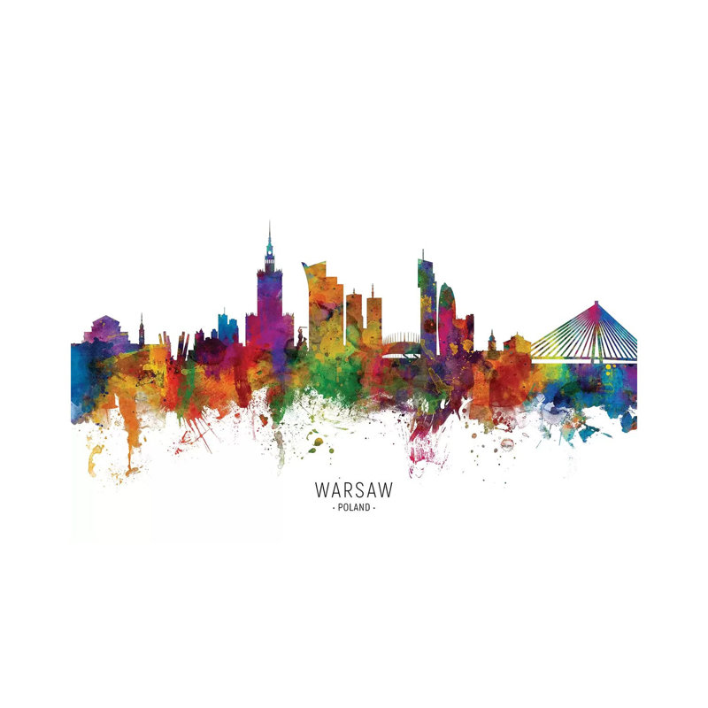 «Moscow Wars Skyline» par Michael Tompsett, impression sur toile tendue, H 12 po x l 18 po x 1,5 po