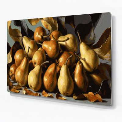 Fruit Pear Bosc Brown Metal Wall Art