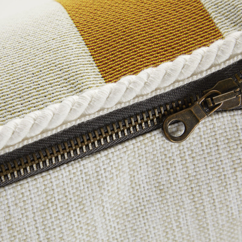Corail Decorative Pillow, Yellow/White/Black