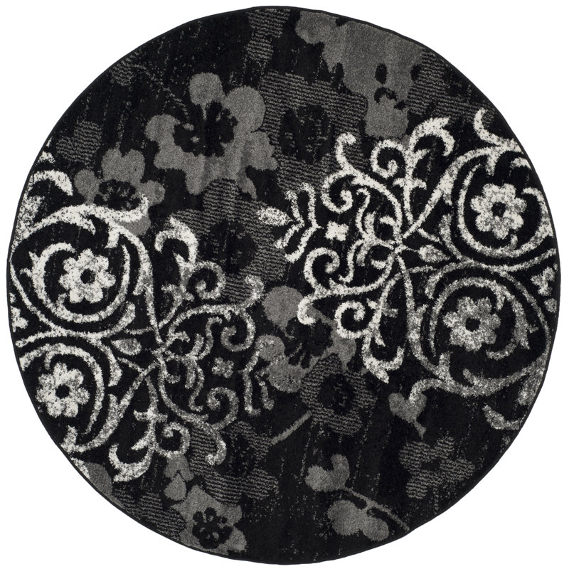 Tapis floral Bronti Performance, Rond 4 pi