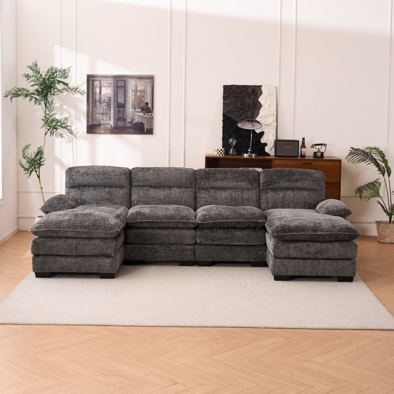 Canapé modulaire en U, Gris