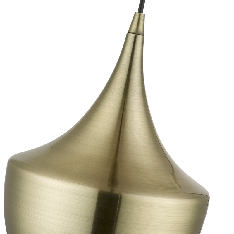 Luminaire suspendu en laiton antique 1 lumière