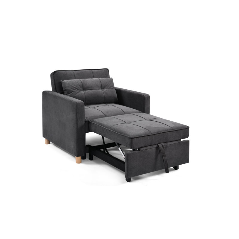 Mobarkar Velvet Accent Chair, Grey 