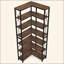Bibliothèque de coin 7 niveaux, étagère de rangement en bois et en métal pour bureau à domicile, salon et cuisine-603721006