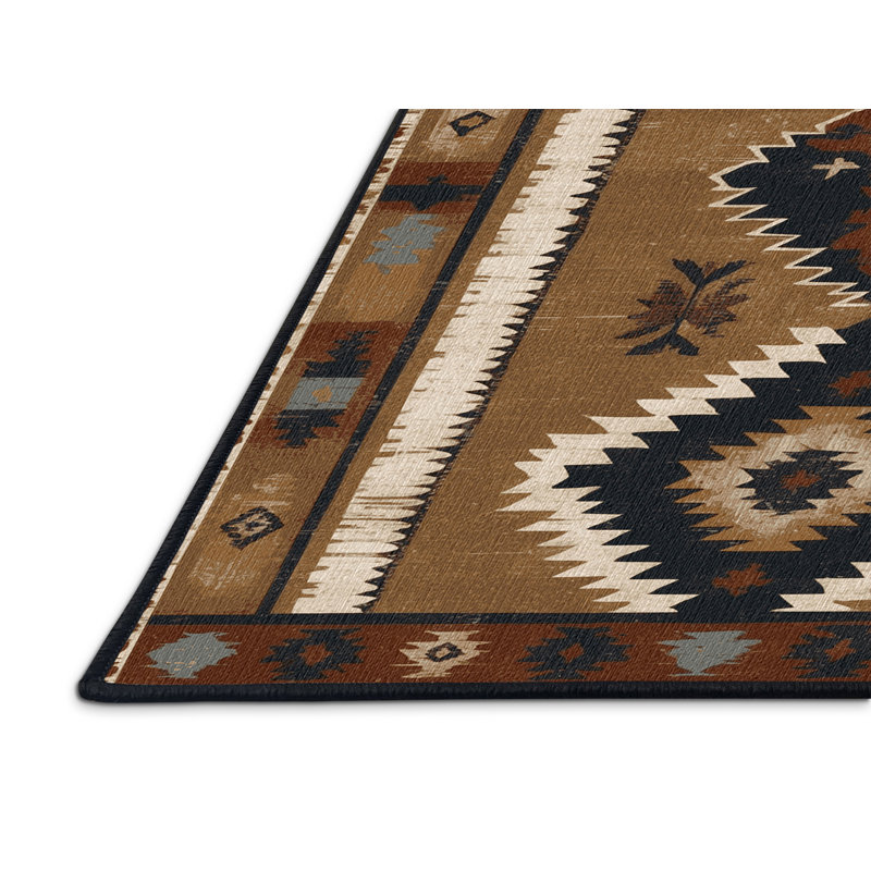  Tapis lavable à thème hors-la-loi du Sud-Ouest, Rectangle de 5 pi x 8 pi