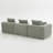 111" W × 37" D × 23.6" H Modular 3-Seat Sectional Sofa, All-Foam Deep-Seat Couch With Plush Textured Chenille-1152035827