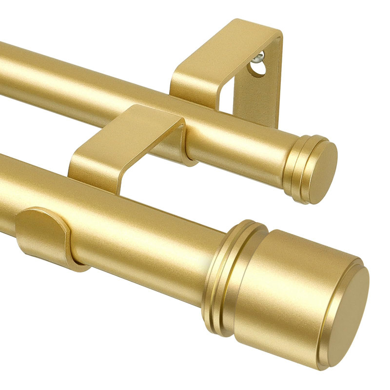182cm Straight Shower Curtain Pole, Gold