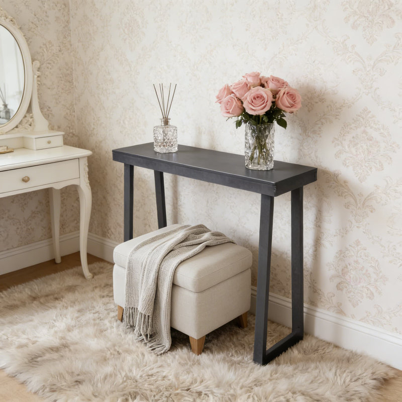Console mince pour les espaces étroits, table de canapé d'entrée moderne en bois de pin robuste, couloir multifonctionnel et mobilier de salon