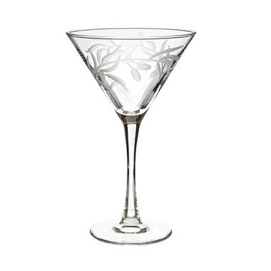 Ivy Bronx Handmade Bright Confetti Handblown Recycled Glass Martini Glasses (Pair) (Set of 2) Ivy Bronx