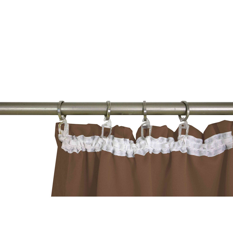 Zoee Pencil Pleat Blackout Single Curtain, 245cm H x 145cm W, Brown
