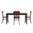 Deshandra 60" Finish Dining Set - 5-Piece, Black Dining Table And X-Cross Metal Chairs-330384451