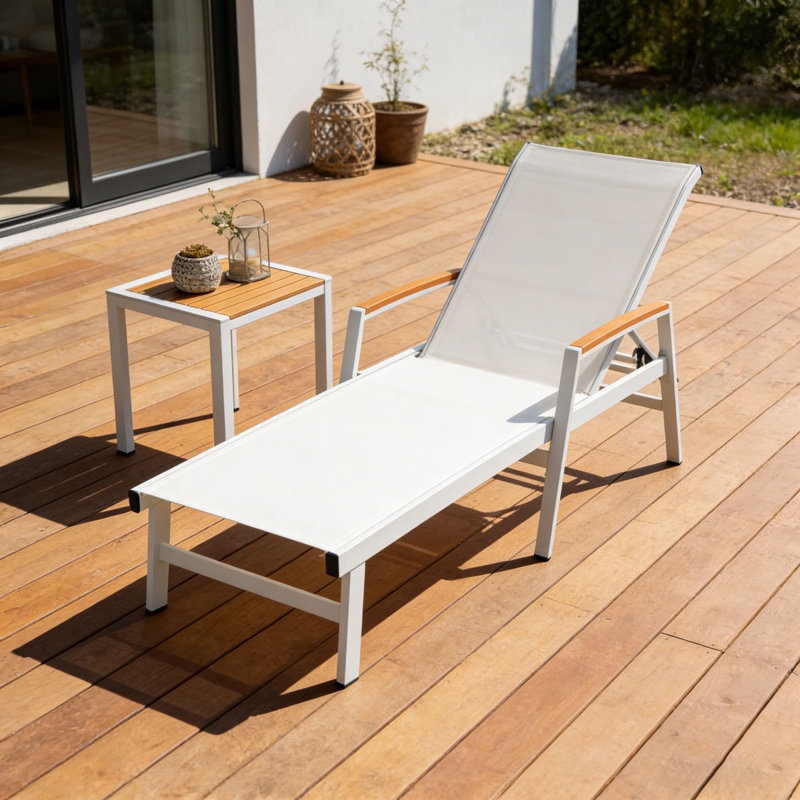 CHAISE LUNGE, Blanc, 1