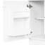 Meuble-lavabo blanc de 18 po avec lavabo. Fabrication. Lavabo à finition en céramique. Tablette de porte et tablette réglable. Conception moderne. Nettoyage-121054691