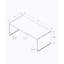Table basse, accent, cocktail, rectangulaire, salon, L 44 po, stratifié, verre trempé transparent, contemporain, moderne-372906154