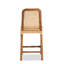 Tabouret Mid-Century moderne avec dossier arrondi et repose-pieds ergonomique