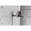 Porte de douche noire matte 6063 -, poulies en acier inoxydable 304 de 70 mm, nettoyage nano facile, fonction de fermeture en verre trempé