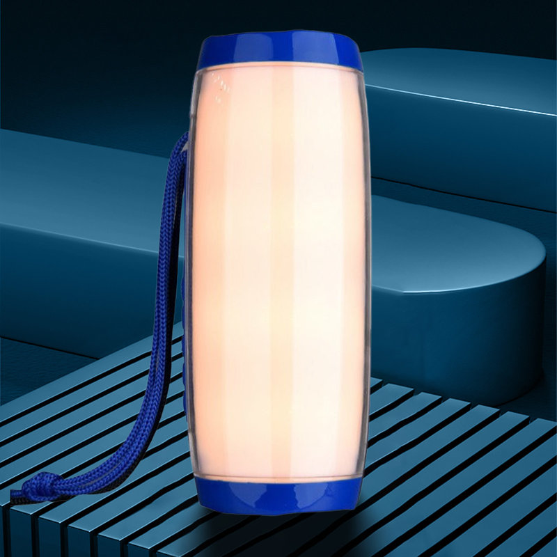 Bluetooth Speaker LED Night Light Melody Dazzling Light Outdoor Subwoofer Night Light, Blue