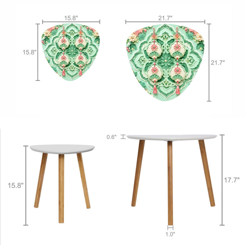 Ensemble de 2 tables basses gigognes Triangle