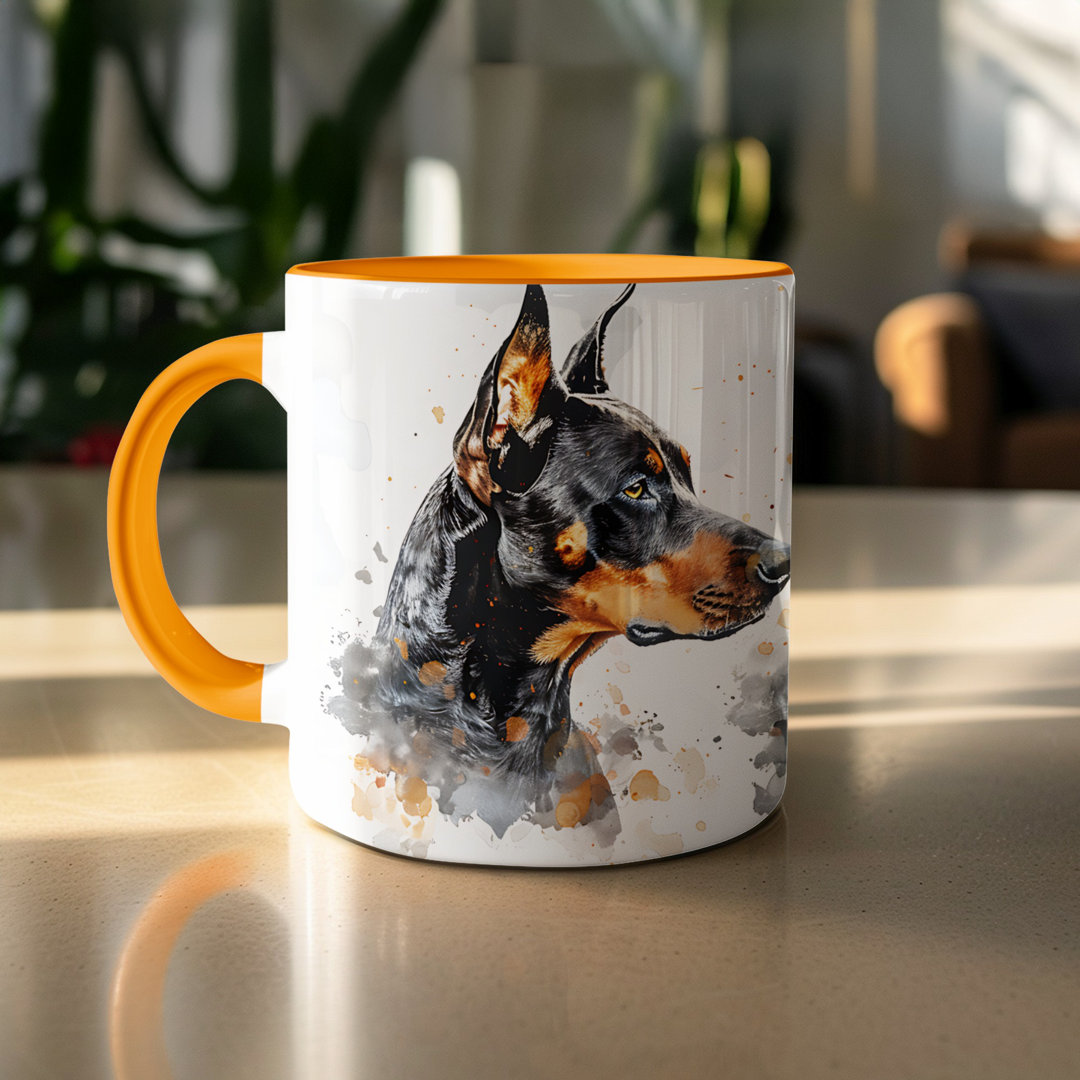 Watercolor Yorkie Puppy Design 11oz Coffee Mug