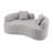 Teddy Velvet Fabric Curved Loveseat-1109076973-1134214748