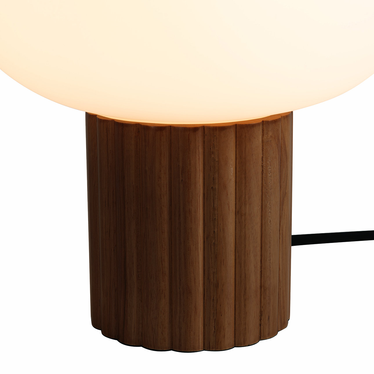 Tambo Glass Novelty Lamp, Dark Walnut