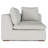 Jasmine Cloud Grey L-Shaped Corner Sectional Sofa, Stain-Repellent Performance Fabric Couch for Living Room, Cloud Grey with Removable Cushions