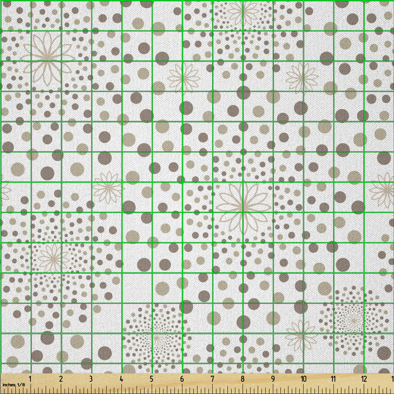 Daemeon Monochromic Classic Nostalgia Circles Fabric